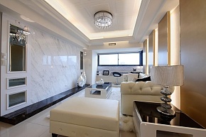 140平现代简约风格婚房设计客厅