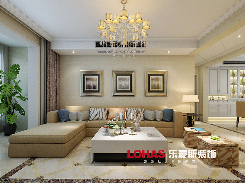 翠提春晓137平客厅吊顶