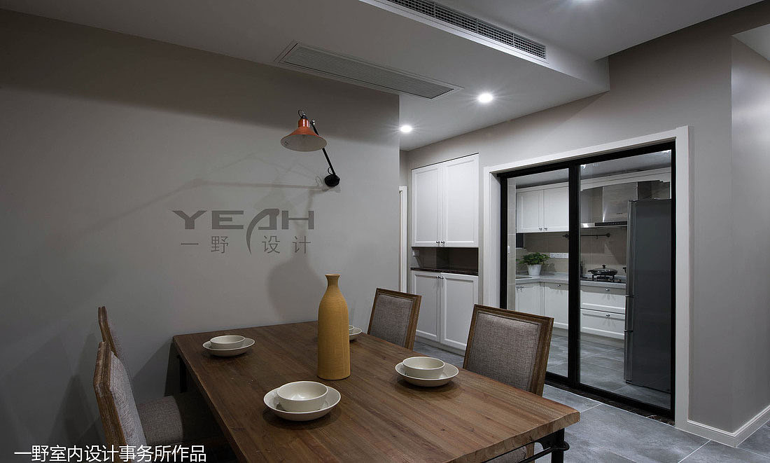 暗香现代三居室设计餐厅吊顶