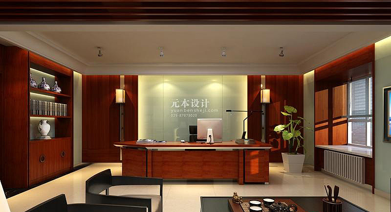 德源实业办公室设计办公空间吊顶