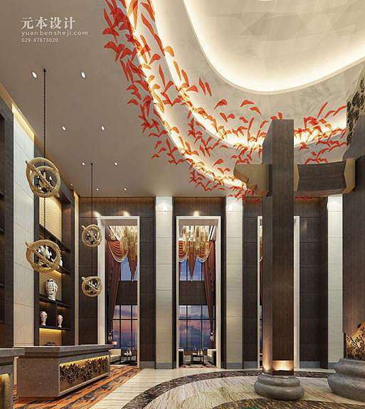 城鑫商务酒店酒店空间吊顶