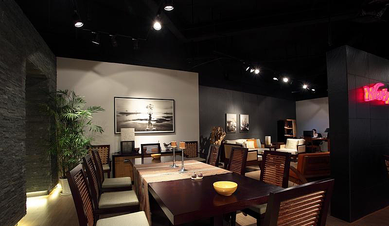 WARISAN上海家具展厅商业展示餐厅背景墙