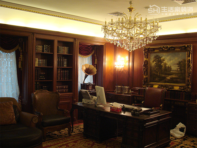 243平其他风格家装案例图书房吊顶