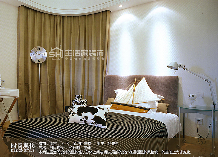 时尚现代装修风格实景图卧室背景墙