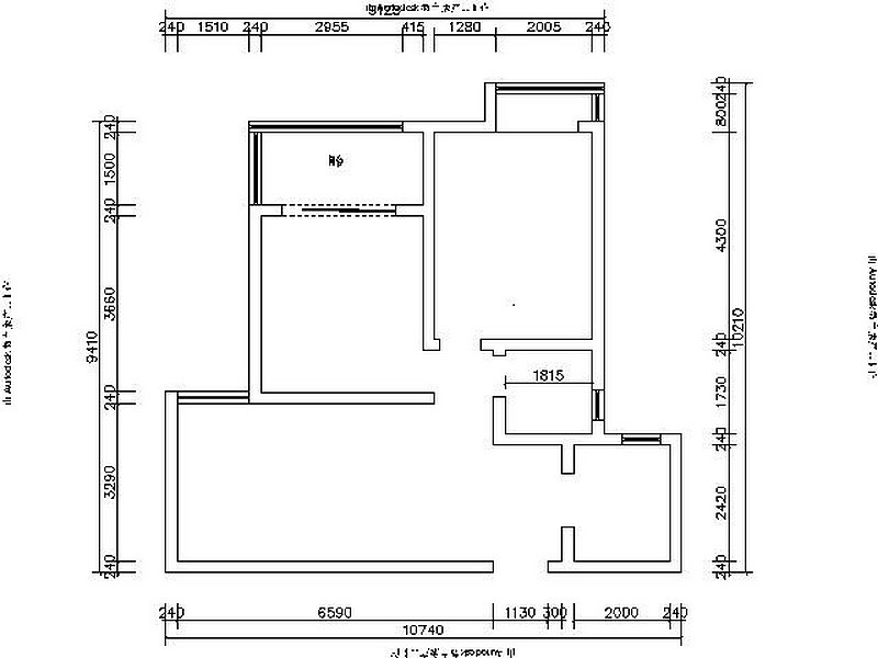 正商华钻两居室现代简约平面装修效果图