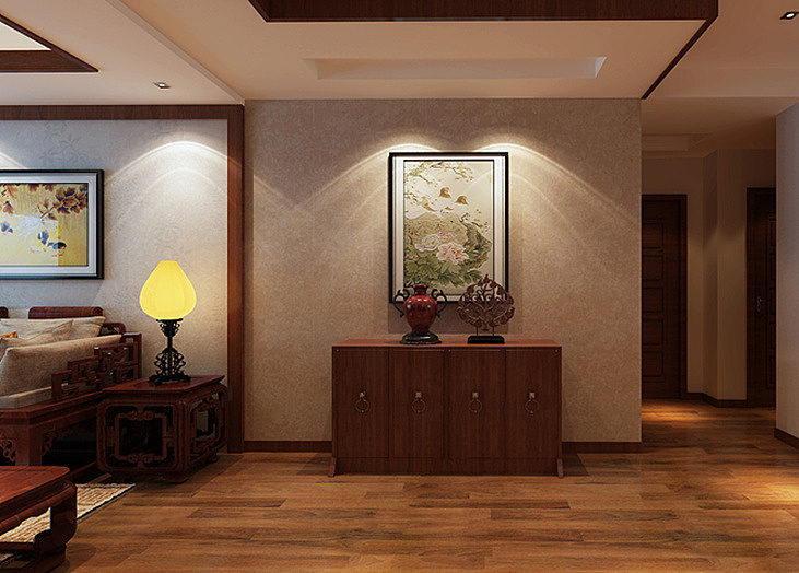 绿城玫瑰园 中式风格 展示墙