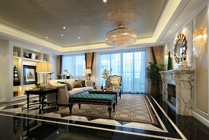 恒宇国际公园  欧式风格魅力客厅效果图