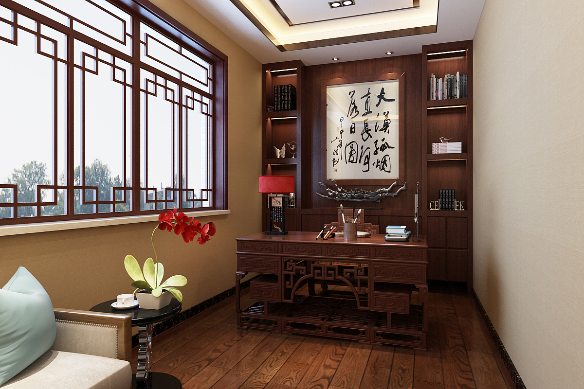 禅韵如歌 书房（沙发背景）