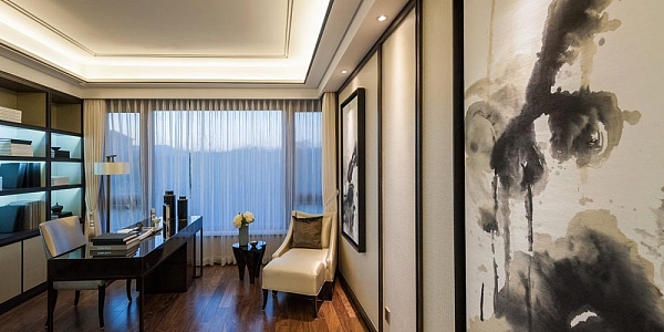 现代风客厅书房装修效果图