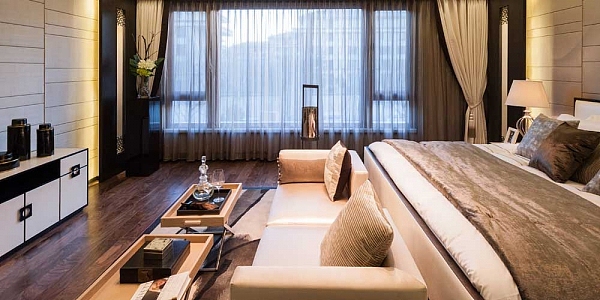 现代风客厅卧室装修效果图