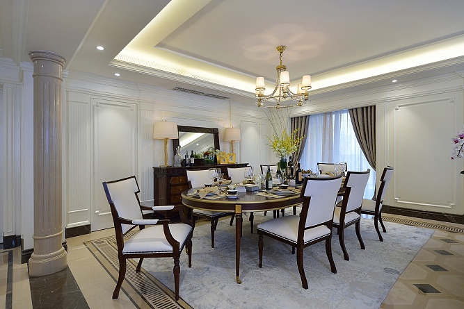 高雅，格调现代风格餐厅效果图