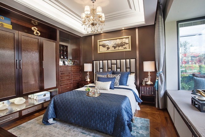 奢华中西混搭风卧室效果图