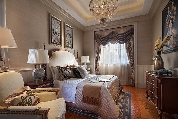 龙旺伊顿公馆  奢华欧式风格卧室效果图