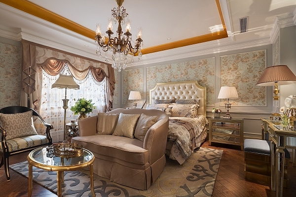 龙旺伊顿公馆  奢华欧式风格卧室效果图
