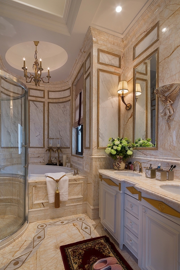 龙旺伊顿公馆  奢华欧式风格洗手间效果图