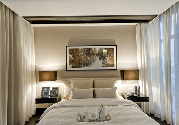 联建新苑  现代风格三居室卧室效果图