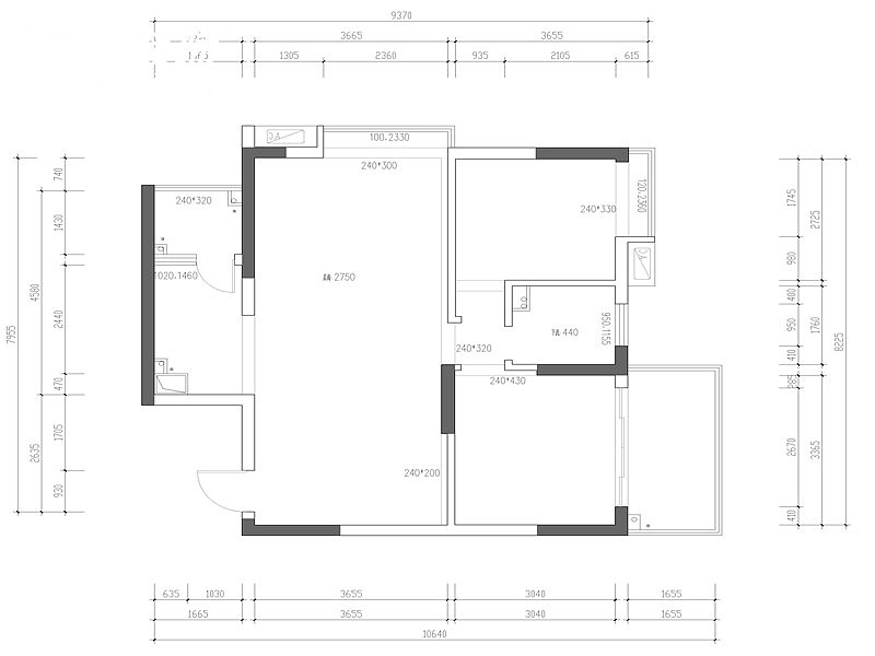 北京路壹号80平米现代简约风格效果图