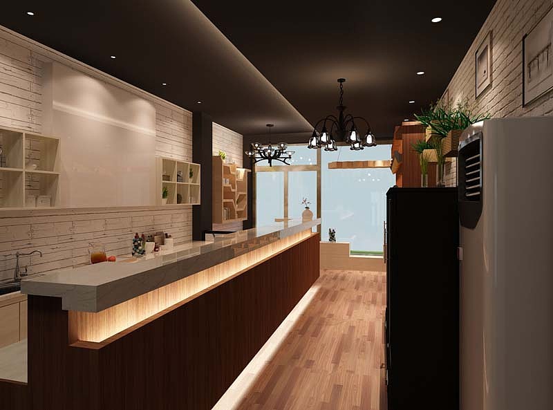 蜂巢中高档水果连锁店前台