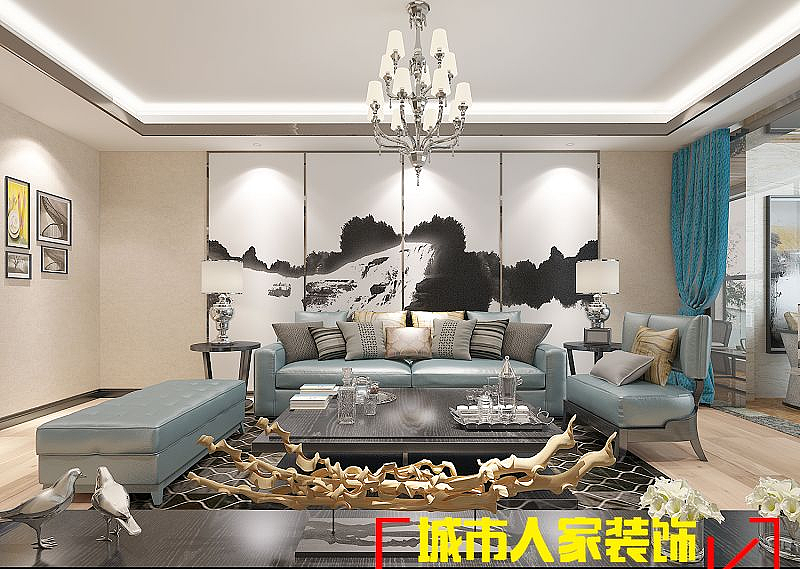 升龙城现代时尚风格-客厅