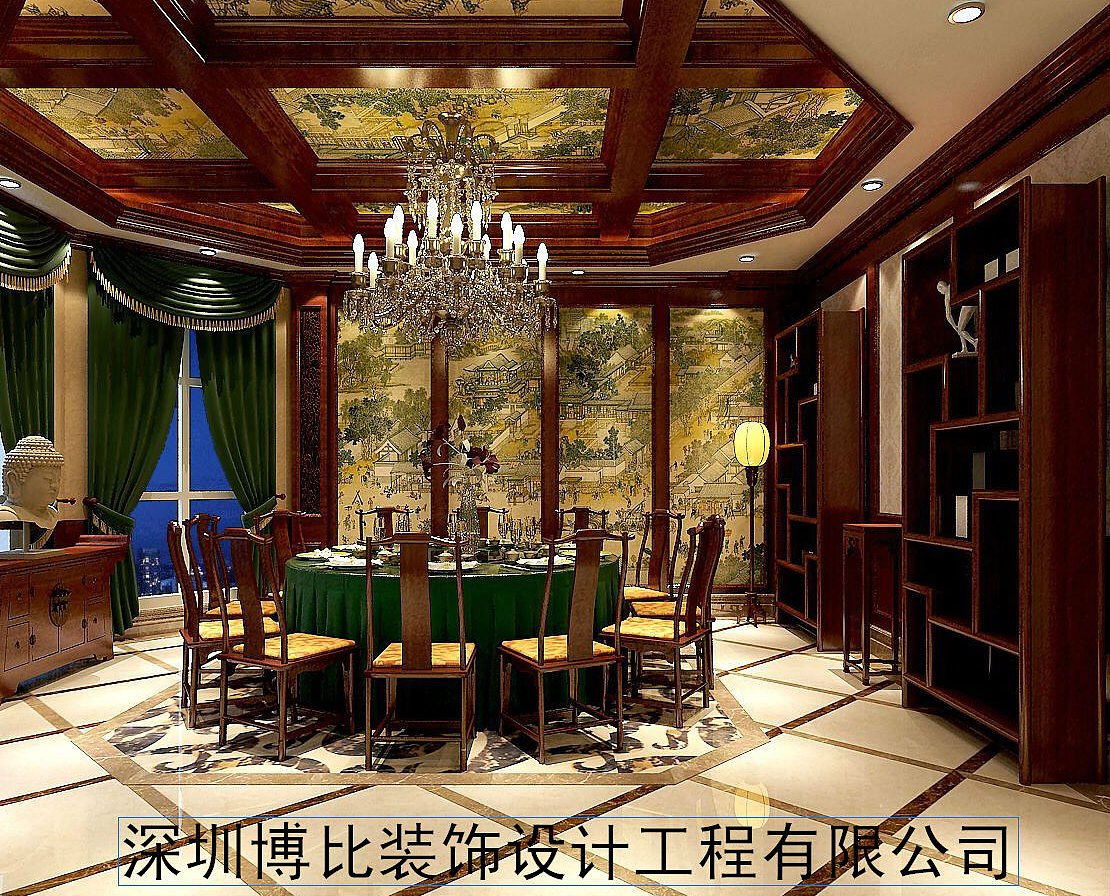 新中式会所工装1500平装修