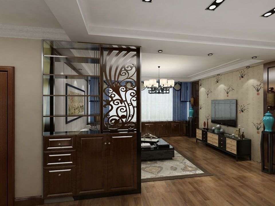 荷塘月色现代简洁二居室