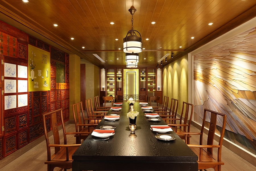 鸿州埃德瑞皇家园林酒店酒店空间餐厅背景墙