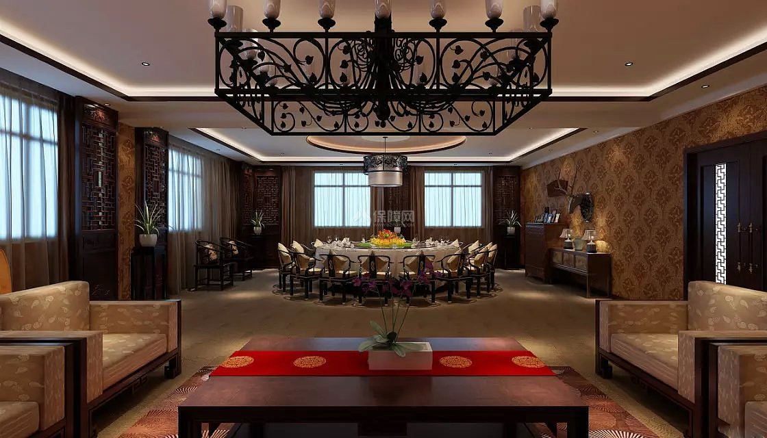 餐廳包廂吊頂設(shè)計圖片