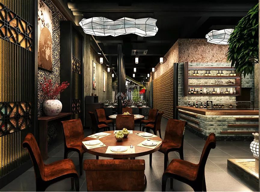 寿司店餐饮区效果图