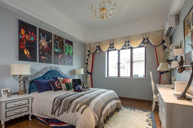 中西混搭新古典风格卧室效果图