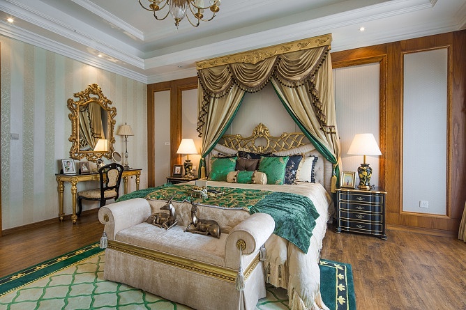 中西混搭新古典风格卧室效果图