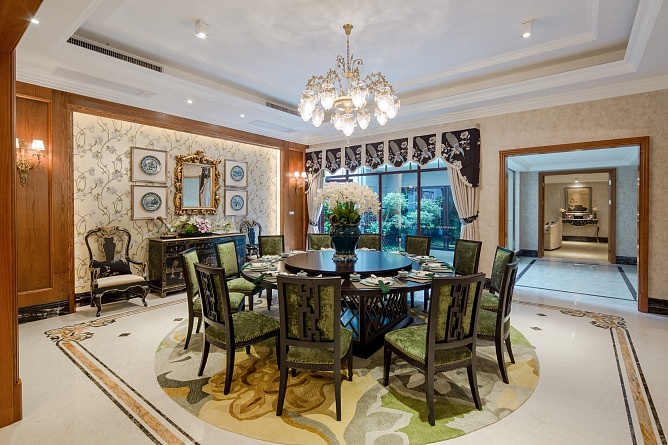 中西混搭新古典风格餐厅效果图