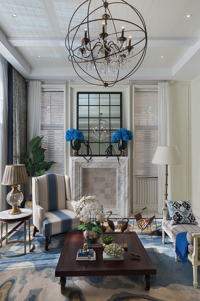 清新地中海风格客厅效果图