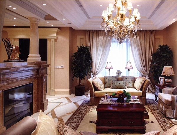 低调奢华别墅客厅效果图