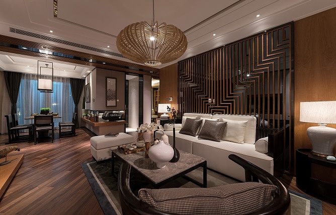 日式样板房客厅效果图