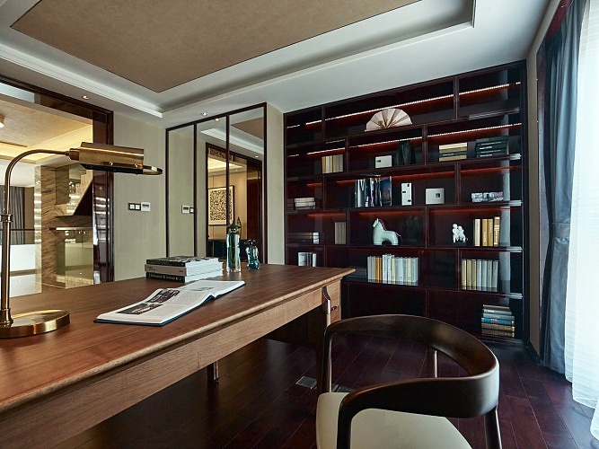 三盛中央公园别墅   现代风格书房效果图