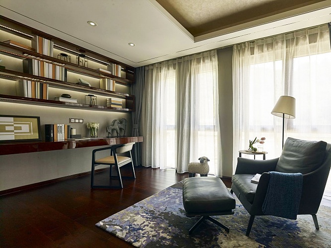 三盛中央公园别墅   现代风格书房效果图