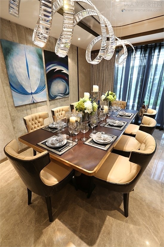 融信大卫城别墅   精致奢华欧式餐厅效果图