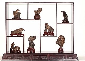 現(xiàn)代實木博古架效果圖