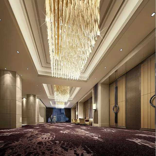 五星级酒店宴会厅走廊效果图