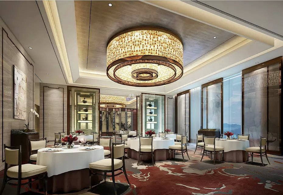 盤錦鉑爾曼酒店餐廳吊頂設(shè)計(jì)圖片