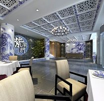 紫澜门饭店大厅吊顶设计图片