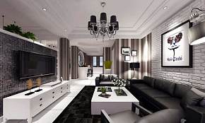 黑白简约复式家居室内装修案例欣赏