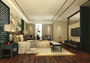 中式现代卧室装修设计图片