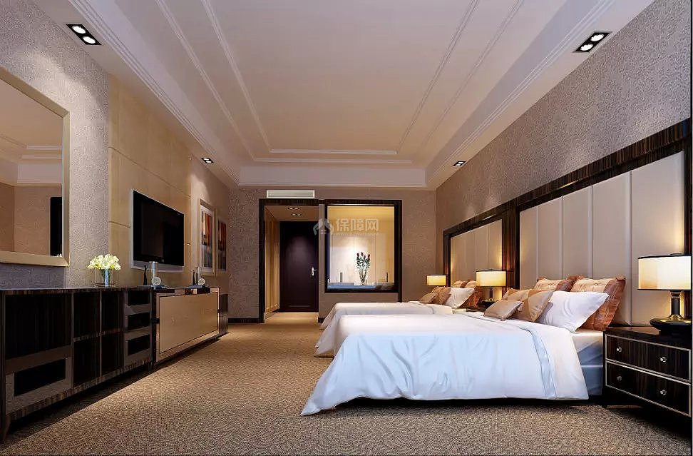 泰兴大酒店标准客房设计效果图
