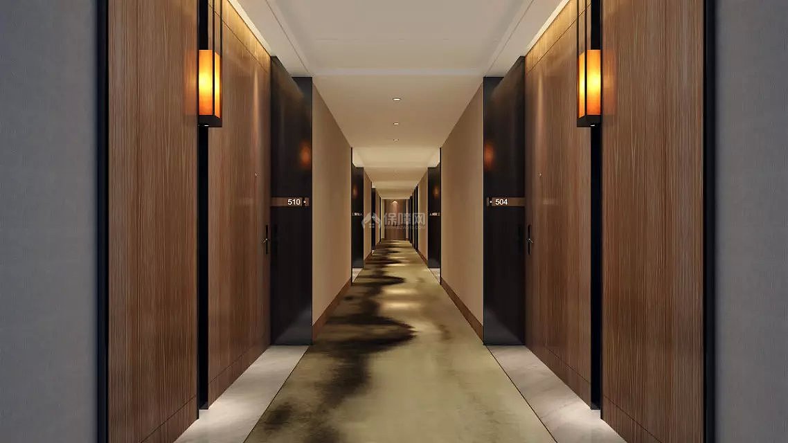 上海曼哈顿酒店客房走廊效果图欣赏