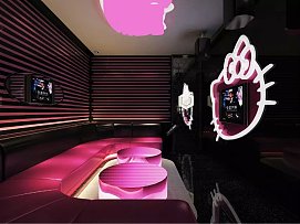 hello kitty主題包間設計效果圖