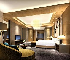 太原威斯汀酒店總統(tǒng)套房臥室設(shè)計(jì)效果圖