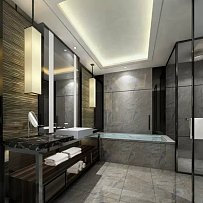 萬豪酒店雙人房衛(wèi)生間圖片