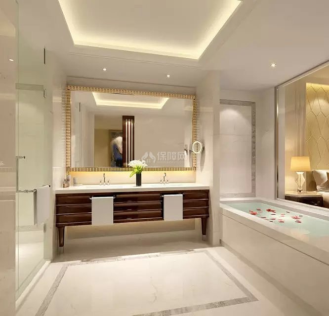 现代酒店标准房卫生间设计效果图