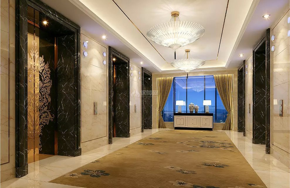 现代酒店电梯厅设计图片